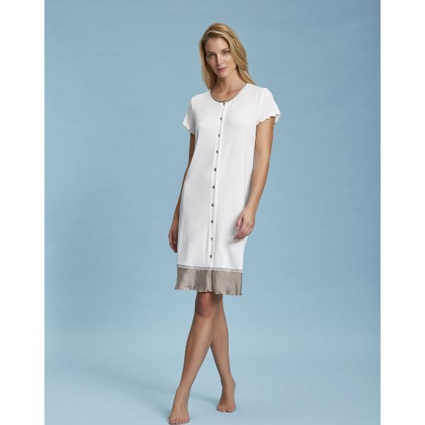 ANDRA CAMICIA DA NOTTE APERTA M/M DONNA VISCOSA 7412