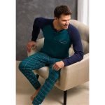 IL GRANCHIO PIGIAMA UOMO CALDO COTONE GP2088 - immagine 2