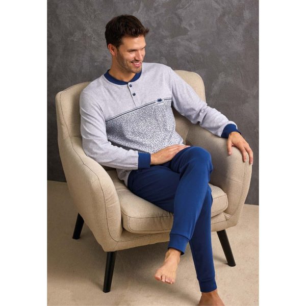 IL GRANCHIO PIGIAMA UOMO CALDO COTONE GP2089