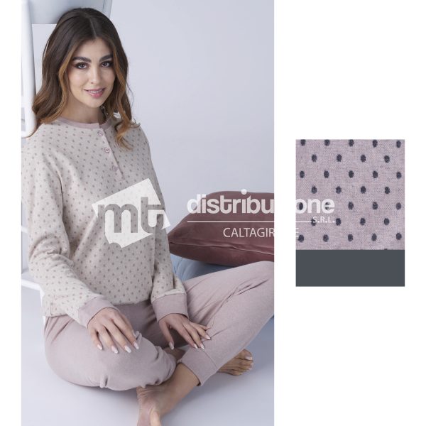 KARELPIÙ PIGIAMA DONNA PUNTO MILANO SK9261