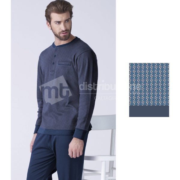 KARELPIÙ PIGIAMA UOMO CALDO COTONE SK9304