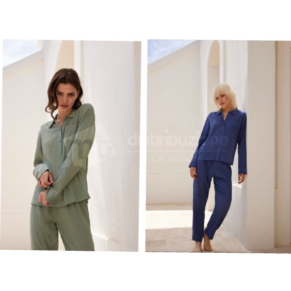 JADEA PIGIAMA APERTO DONNA COTONE 3272
