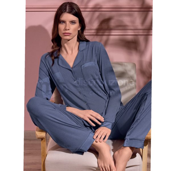LORMAR PIGIAMA APERTO DONNA VISCOSA 654115
