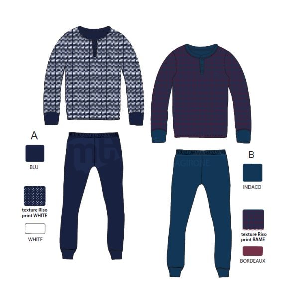 NOTTELUNA PIGIAMA M/L UOMO COTONE NLE26