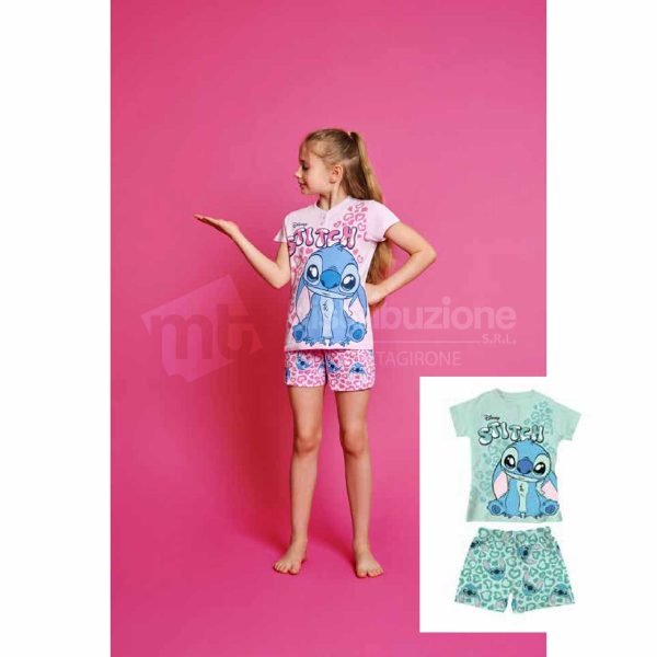 DISNEY PIGIAMA CORTO BIMBA COTONE STITCH 3860